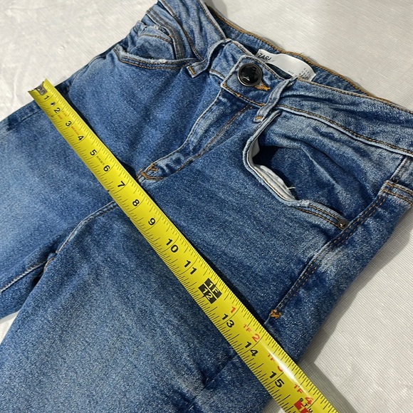 Zara Denim ankle jeans size 4 raw hem medium wash blue - Picture 11 of 15